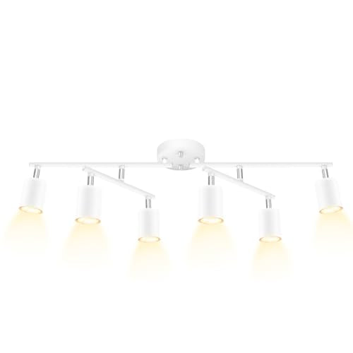 Track Lighting Fixture Ceiling (White / 29.9" 6 Light Track Light)