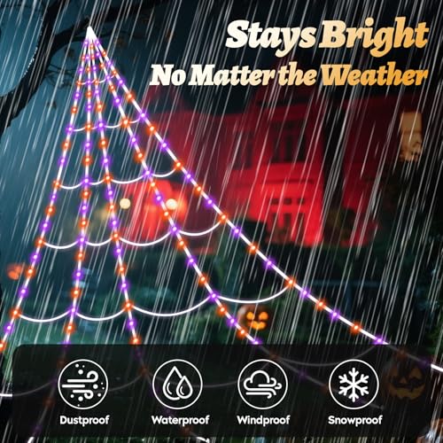 Halloween Light up Spider Web
