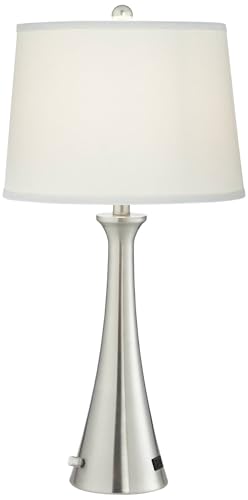 Karl 27 1 2" Tall Table Lamp USB Set of 2 Full Range Dimmers Brushed Nickel
