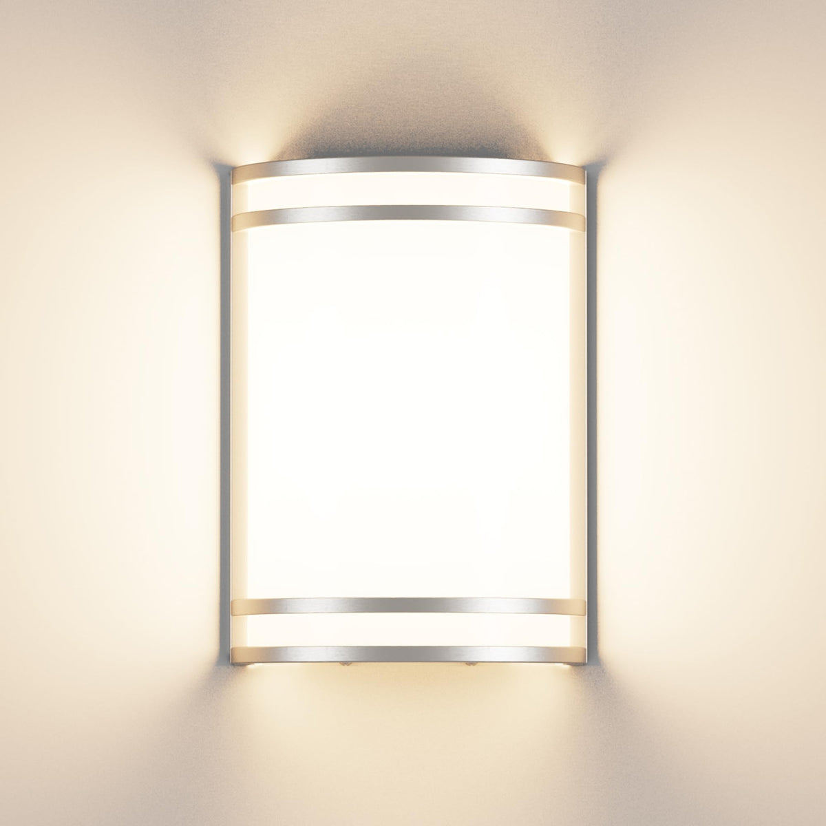 Modern Wall Sconces 15W LED Indoor Hardwired Dimmable 3000K 4000K 5000K Wall Lights for Living Room Hallway Bedroom (Brushed Nickel / 1 Pack)