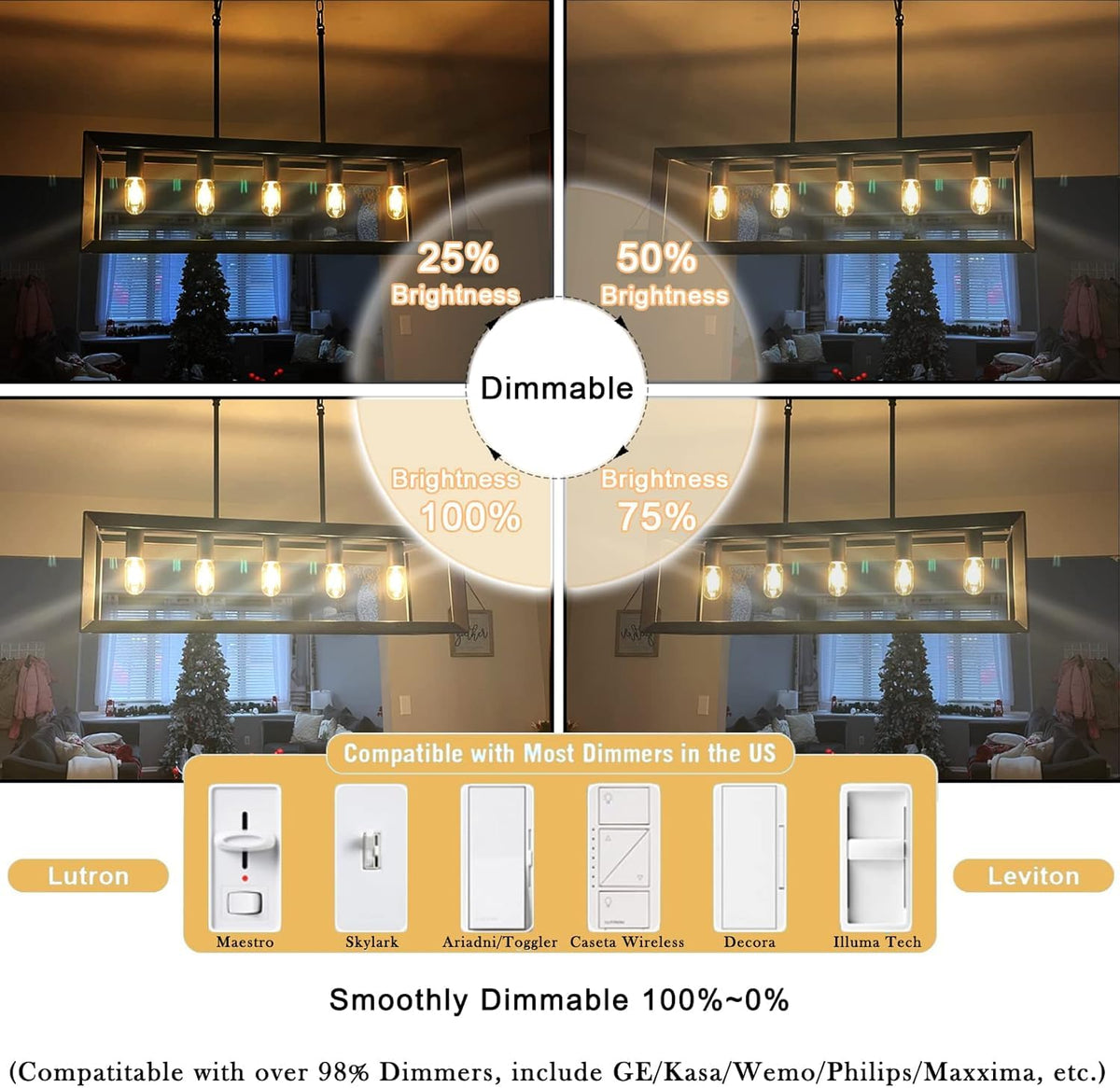 3.2 Inch 2700K Soft White E26 LED Bulb 60 Watt Equal (3 Inch 6W (6 Count))