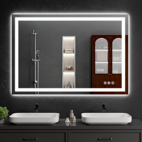 LED Bathroom Mirrors 36"x44" Bathroom Mirror with Lights for Wall (44"L x 36"W)