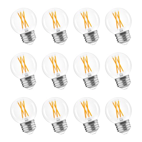 E26 G16.5 Globe LED Edison Bulb (12 Pack / 60w Warm White)