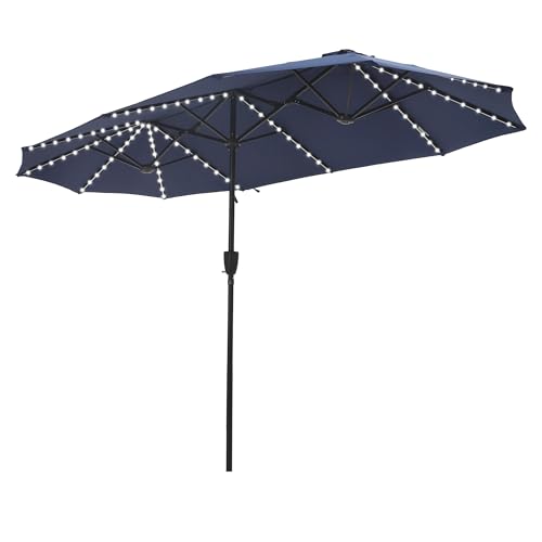 13ft Patio Umbrella with Solar