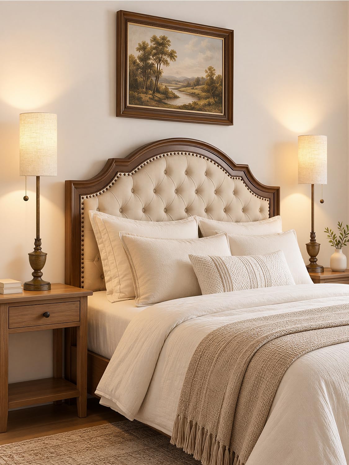 Buffet Table Lamps Set of 2 (Rustic Brown)