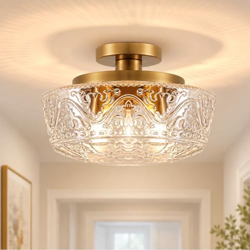 Clear Semi Flush Mount Ceiling Light