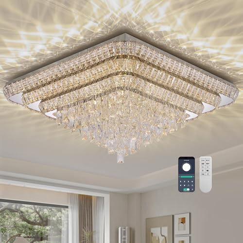Crystal Chandeliers (Silver / 43 inches)