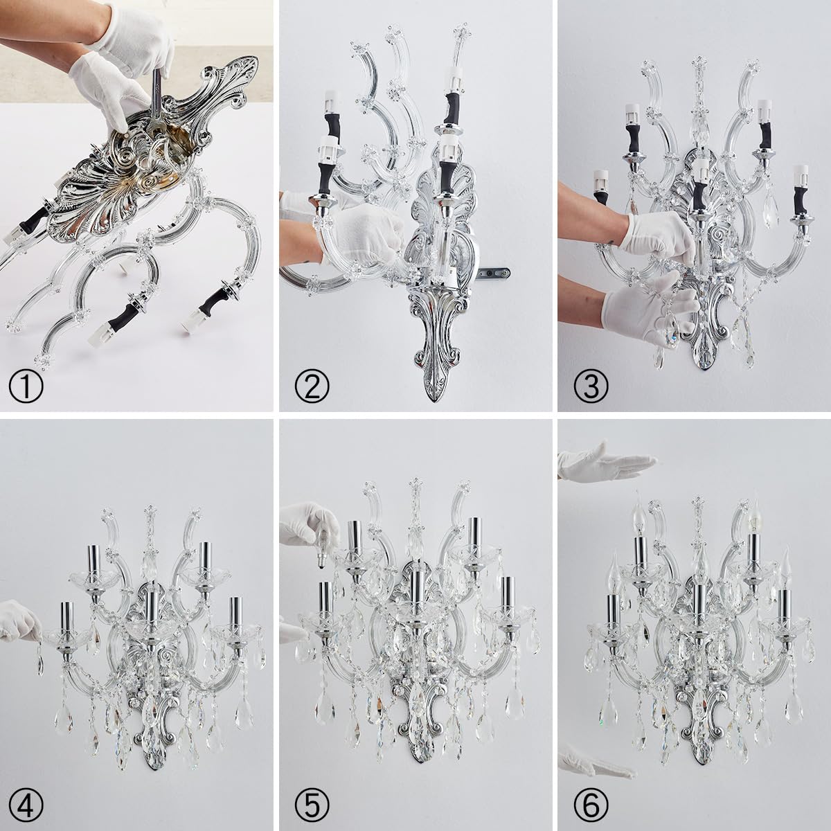 Large Modern Crystal Wall Sconce (YL6035C-5)