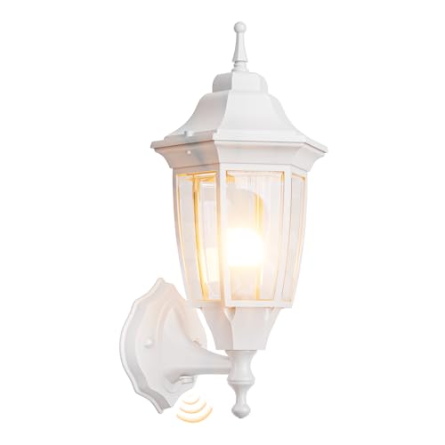 Dusk to Dawn Outdoor Porch Light with Bulb (White / Dusk to Dawn-Aluminum)