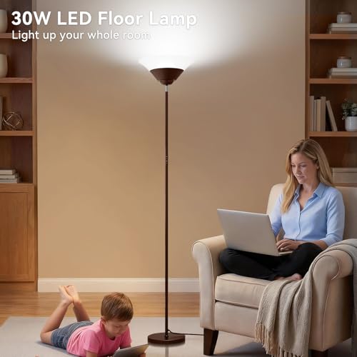 Floor Lamps for Living Room (Brown)