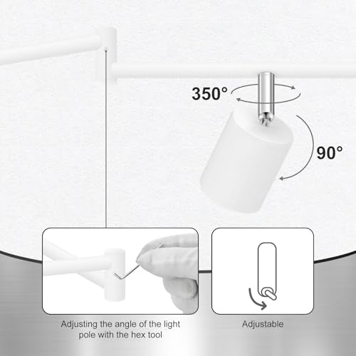 White Track Lighting Fixture Ceiling (White Track Lighting fixture / 8-Light Track Lighting(White))