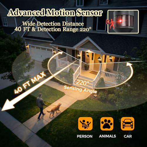 Porch Lights Outdoor Motion Sensor Wall Sconce Anti (Black / Standard - 1 Pack)