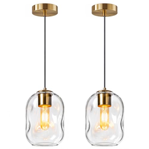 Pendant Lights Kitchen Island (Gold-8.7"H / 2 Pack)