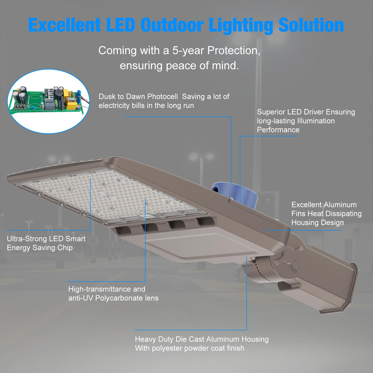 LED Parking Lot Light (300-A-2PACK)