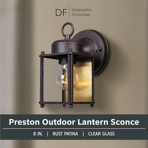 1161 RP Porch Outdoor Wall Lantern Sconce (8in H (Pack of 1) / Rust Patina)