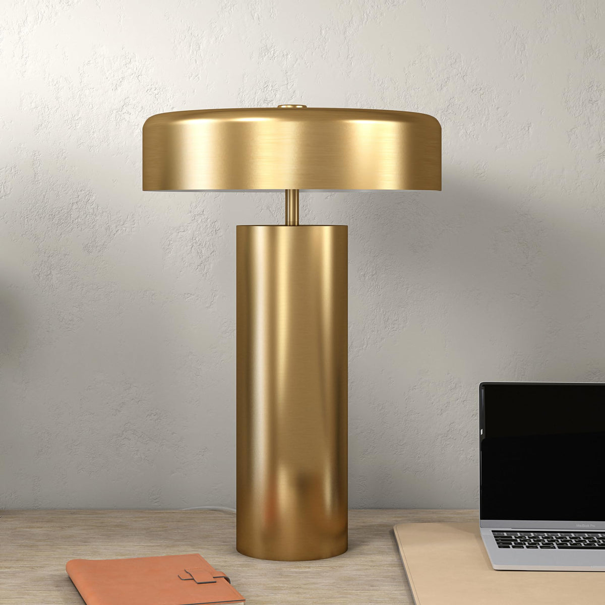24" Modern 1 Light Table Lamp (Gold / 23.75 inches (H) x 15.75 inches (W x D))