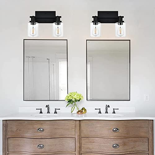 2 Light Wall Scone Spotlight Semi Flush Mount Ceiling Light (Black / 2-Light)