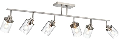 6 Light Track Lighting Kit Brushed Nickel Track Lighting Fixtures (Brushed Nickel / 6 Light)