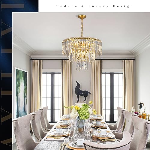 Modern Crystal Chandeliers Luxury Round Chandelier for Dining Room