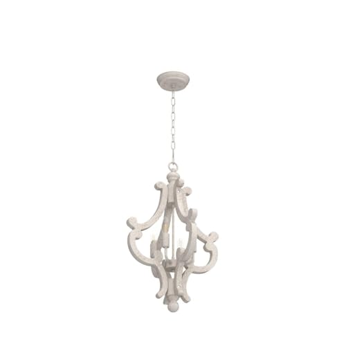 Farmhouse Chandelier (4 Lights Antique White)