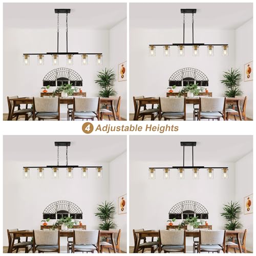 6 Light Dining Room Light Fixture (Brown / 6-Light)