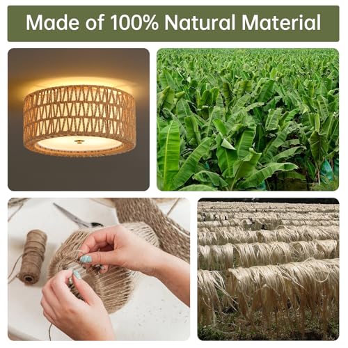 Rattan Ceiling Light Boho Ceiling Light
