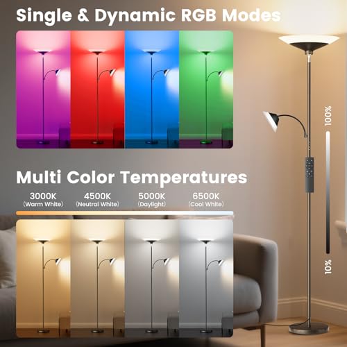 RGB Torchiere Floor Lamp (RGB (Red, Green, Blue))