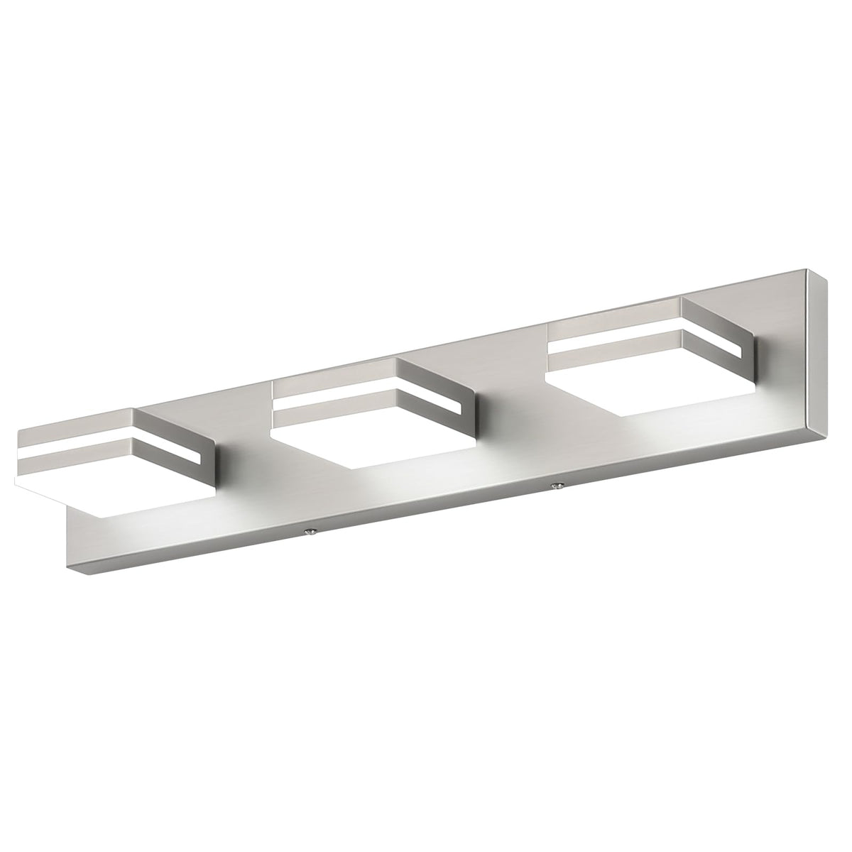 LED Modern Bathroom Vanity Light Fixtures (3-Light, 24-Inch / Nickel, 100%-0% White)