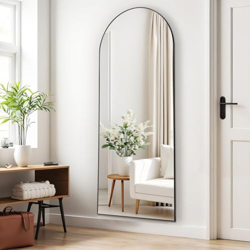 21"x64" Mirror Full Length (Classic Black-arched / 64"L x 21"W)