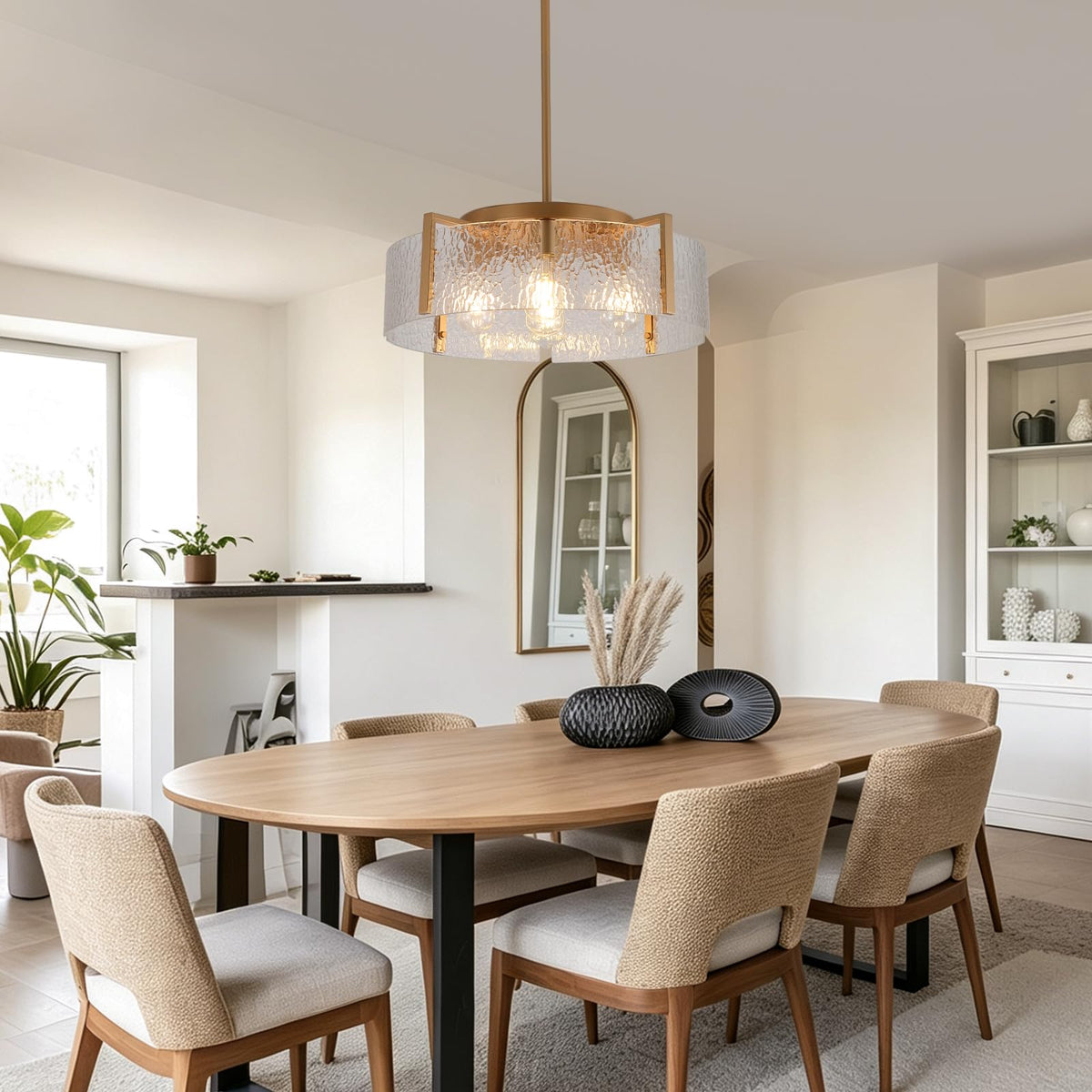 Gold Chandelier for Dining Room Light Fixture (5 Light Gold)