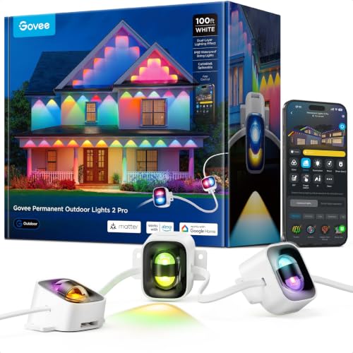 Permanent Outdoor Lights 2 Pro (White / 100ft)