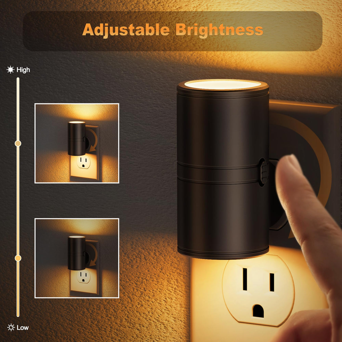 LED Night Light Plug in (Black)