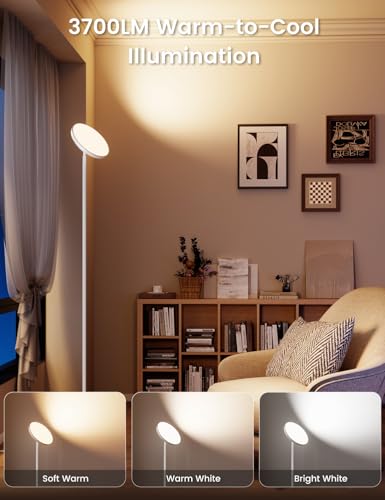 UFO Torchiere Floor Lamp (White)