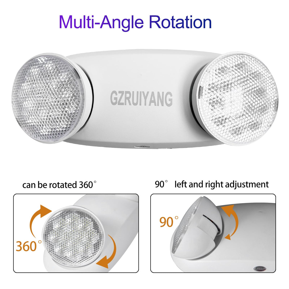 Emergency Lights with Battery Backup (1 Pack / White)