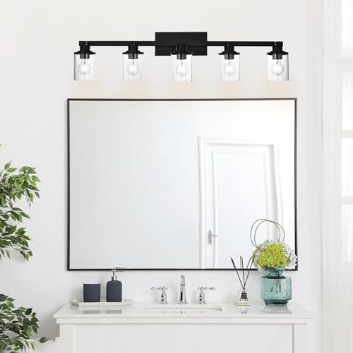 5 Light Kitchen Track Light Fixtures Ceiling Vanity Lights Black (Black / 5 Light)