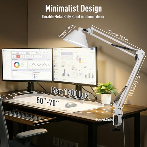 Led Desk Lamp for Home Office (White)