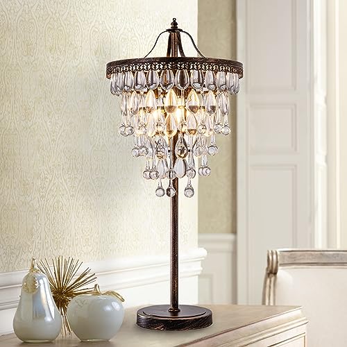 3 Lights Crystal Table Lamp for Living Room