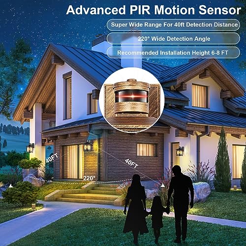 Motion Sensor Outdoor Lights Dusk to Dawn Lighting Waterproof Exterior Light Fixture 100% Anti