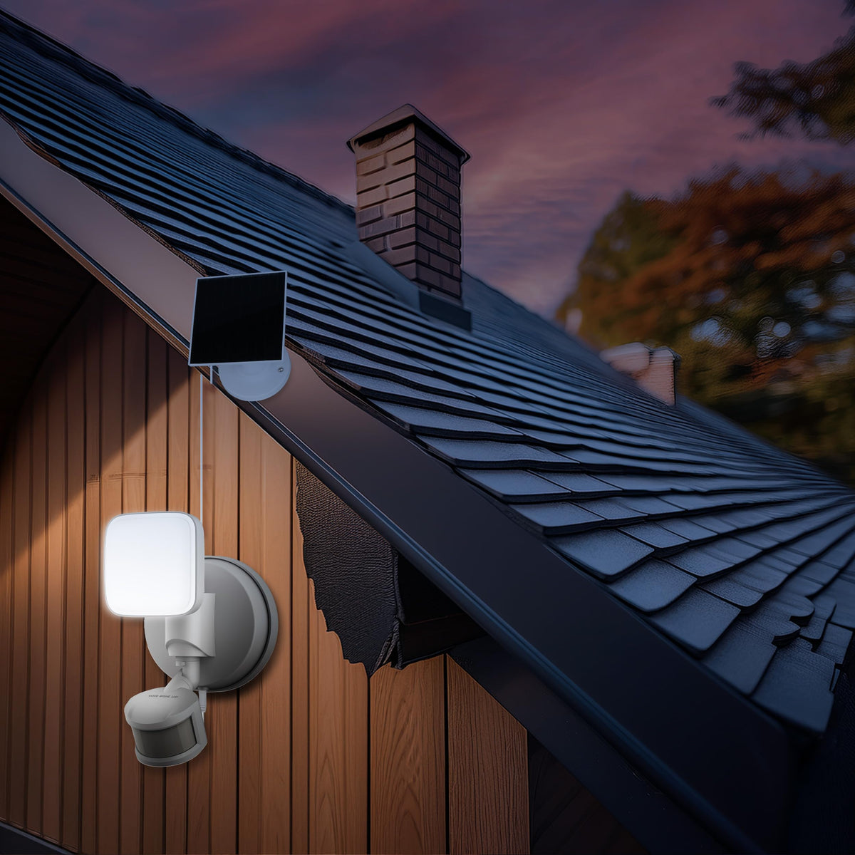 LED Outdoor Security Floodlight (White / 500 Lumens / Modern)