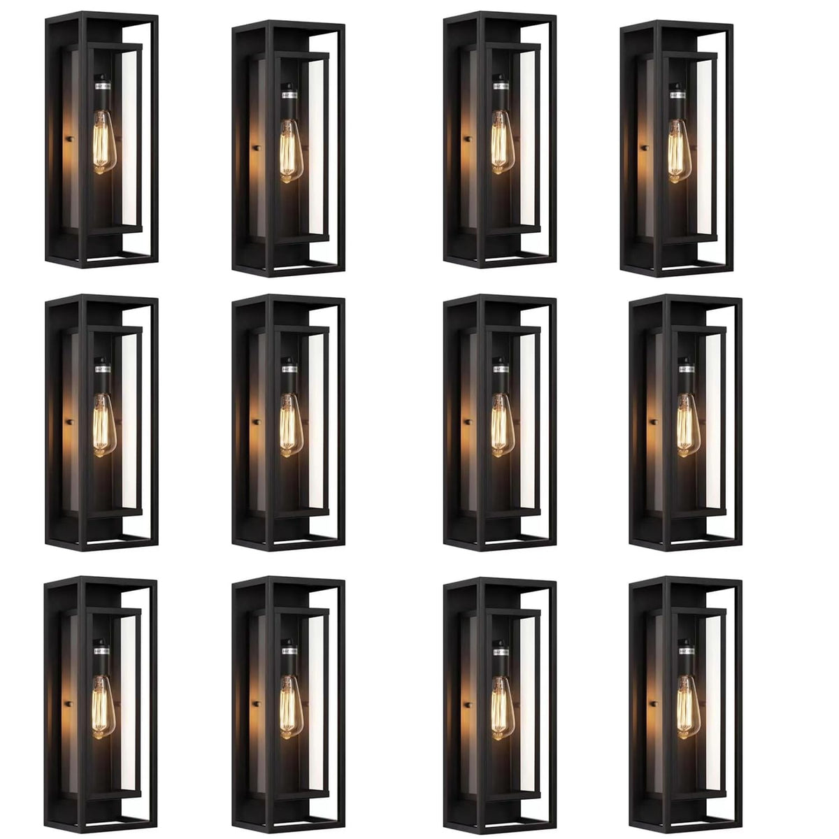 18 Inch 12 Pack Outdoor Wall Lantern Light Fixture (12 PACK)