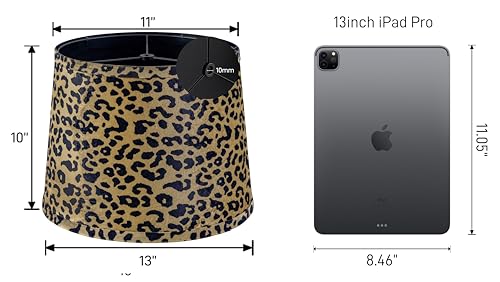 Leopard Lamp Shade Set of 1 (11"×13"×10"-1 Pc / Multi - Leopard Fabric)