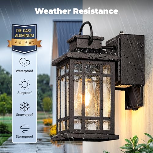 Dusk to Dawn Outdoor Lighting with GFCI Outlet (ORB / D2D 1-Pack)