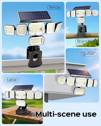 Solar Flood Lights Outdoor (Clamp / 2Pack)