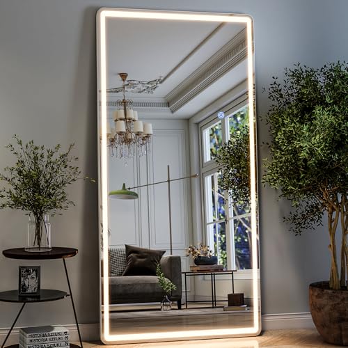 34x76 inch Full Length Mirror with Lights (Rectangle / 76"L x 34"W)