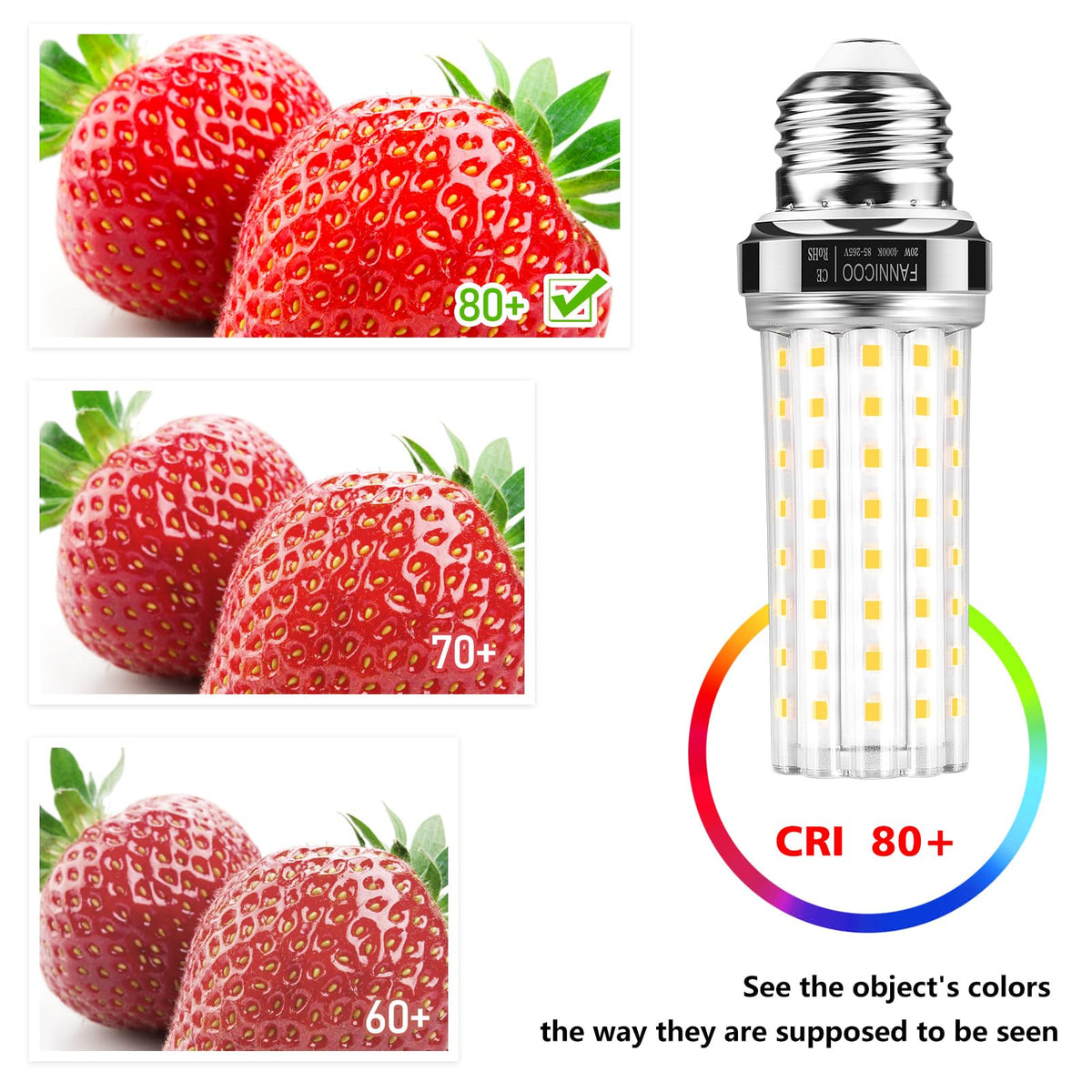 LED Corn Light Bulb 150W Equivalent 2500 Lumen 4000K Neutral White 20W E26