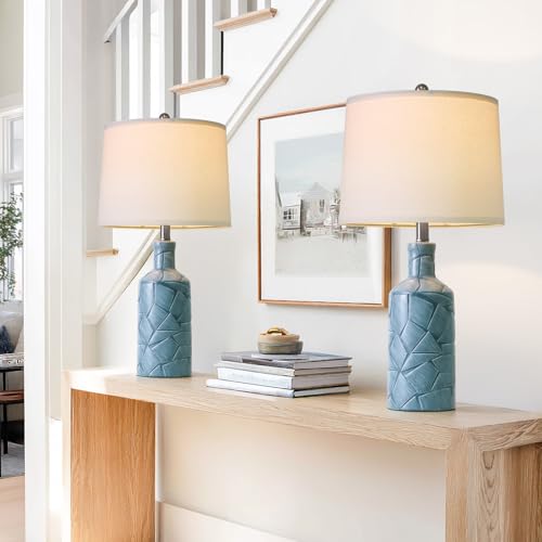 Farmhouse Table Lamps Set of 2 for Living Room