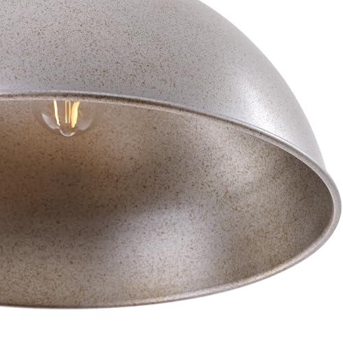 17.7 in Large Dome Pendant Light (Antique Silver / 17.7 Inch)