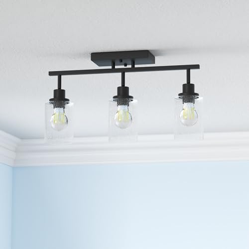 3 Light Track Lighting Fixtures Ceiling Spot Light (Black / 3-Light)