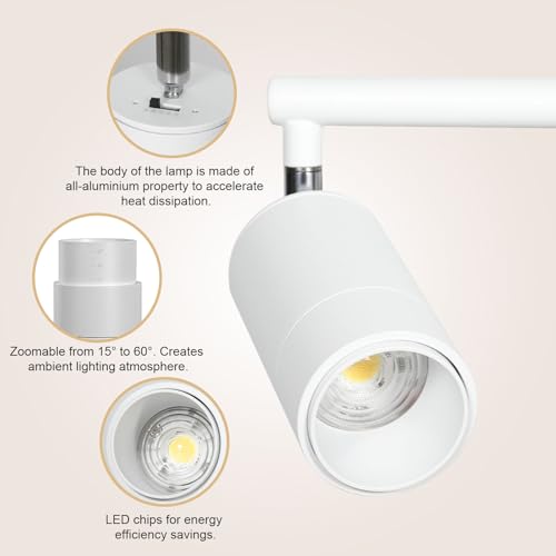 LED Track Lighting Kit 48W Track Light (White)