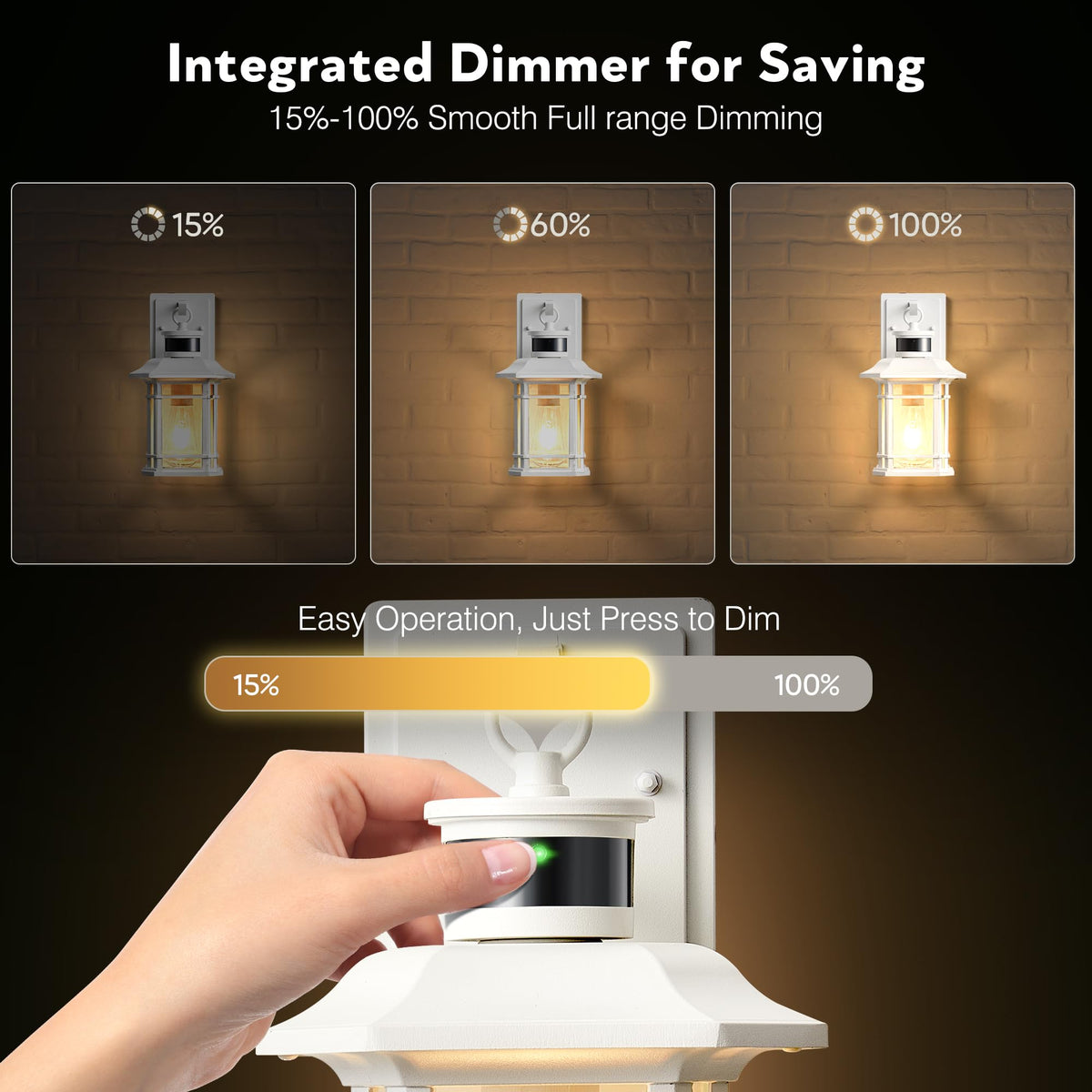 Motion Sensor Exterior Lights for House (White / 12.4 in Motion Sensor 1 Pack)